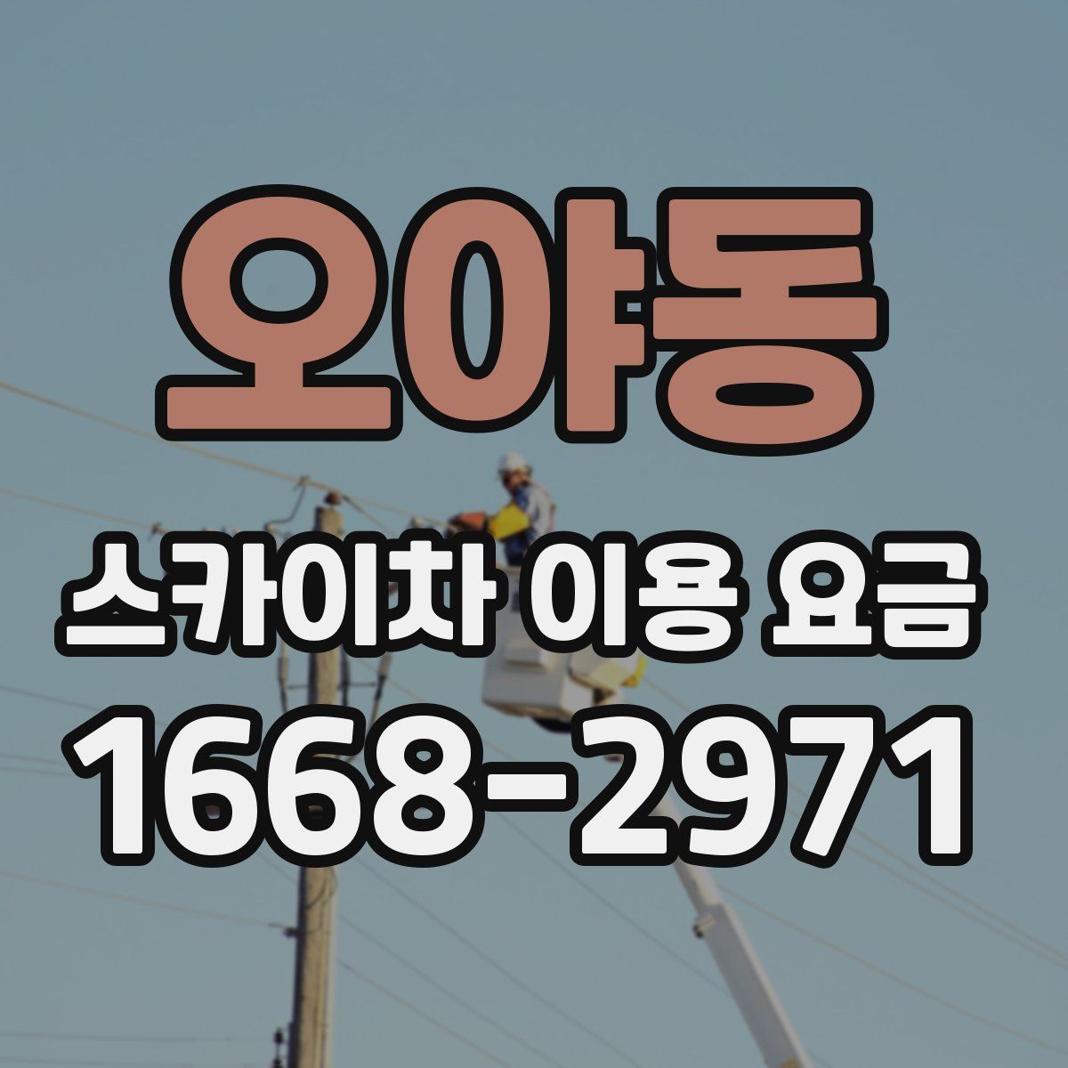 오야동 스카이차 이용 요금