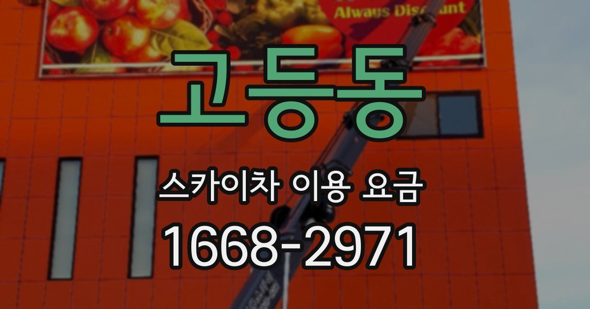 고등동 스카이차 이용 요금