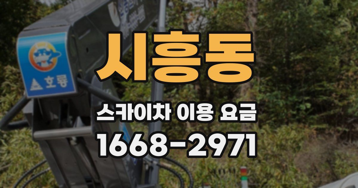시흥동 스카이차 이용 요금
