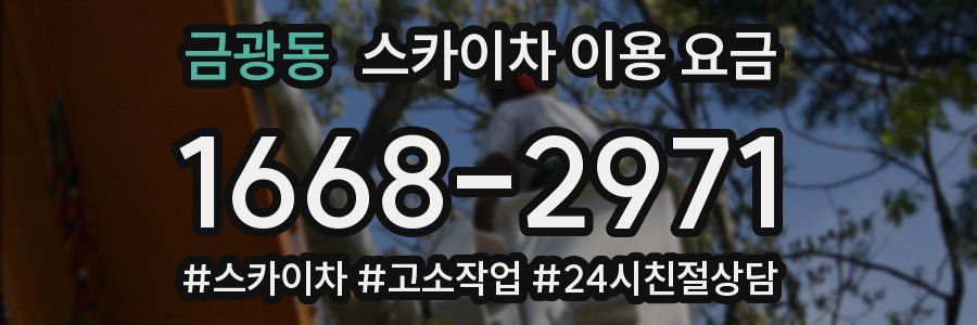 금광동 스카이차 이용 요금