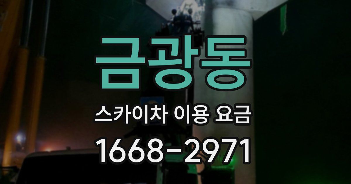 금광동 스카이차 이용 요금
