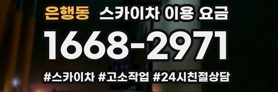 은행동 스카이차 이용 요금