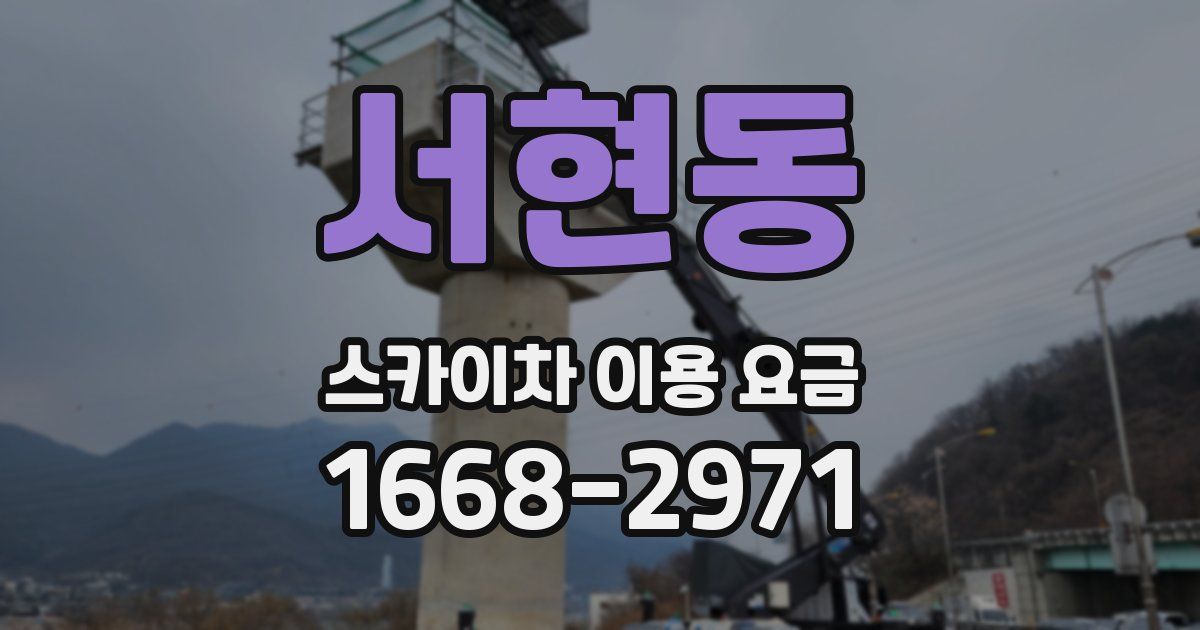 서현동 스카이차 이용 요금
