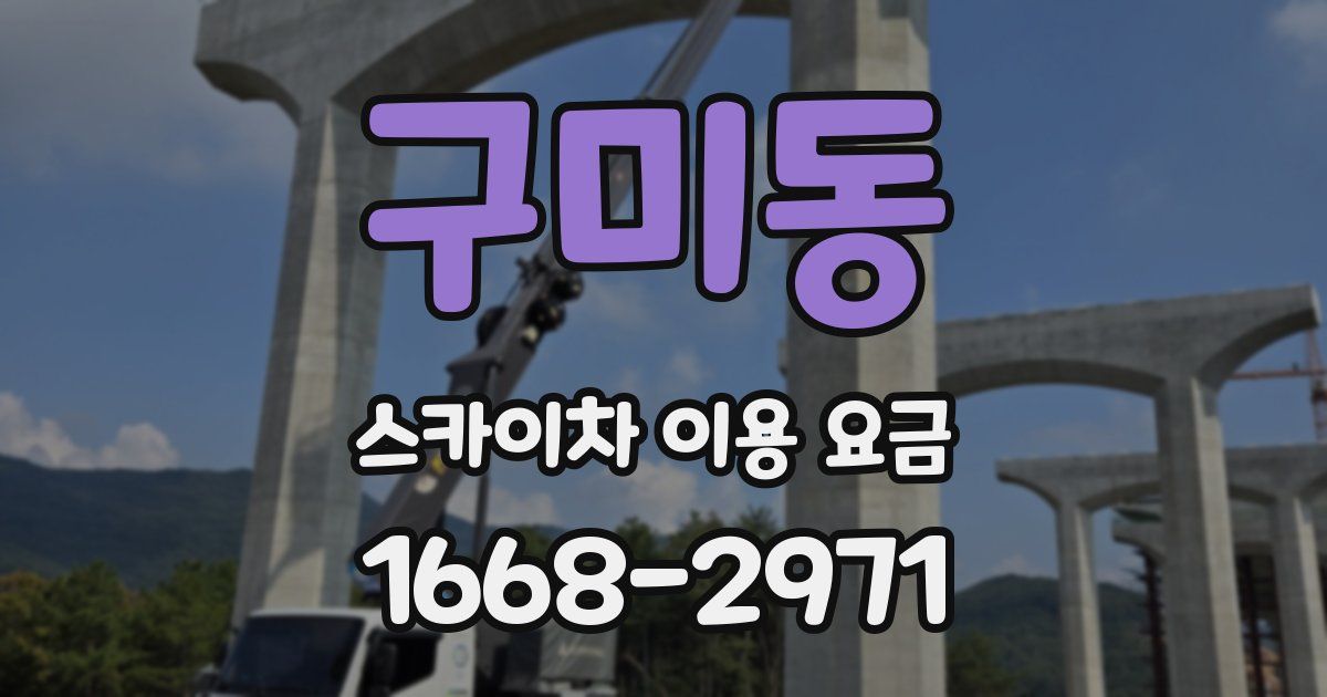 구미동 스카이차 이용 요금