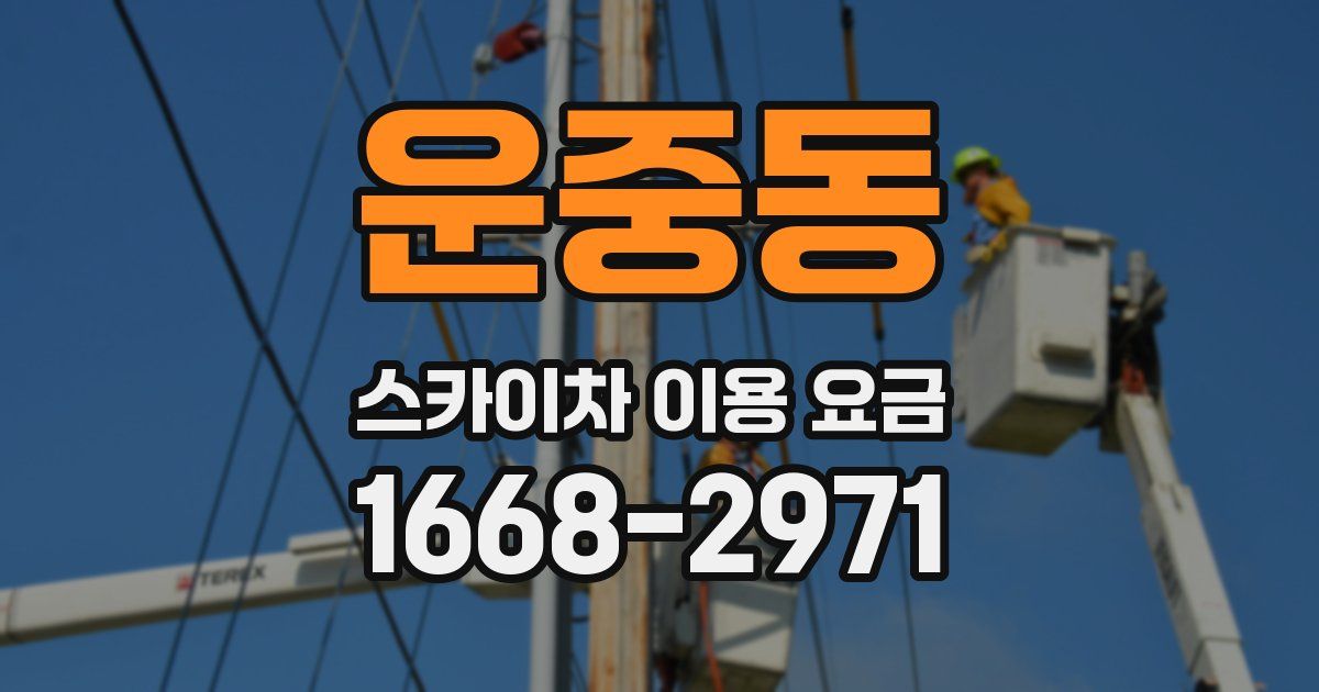 운중동 스카이차 이용 요금