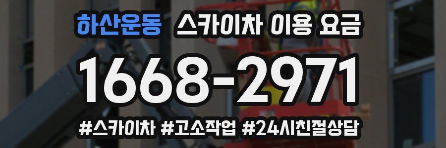 하산운동 스카이차 이용 요금