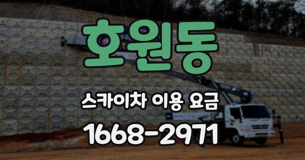 호원동 스카이차 이용 요금