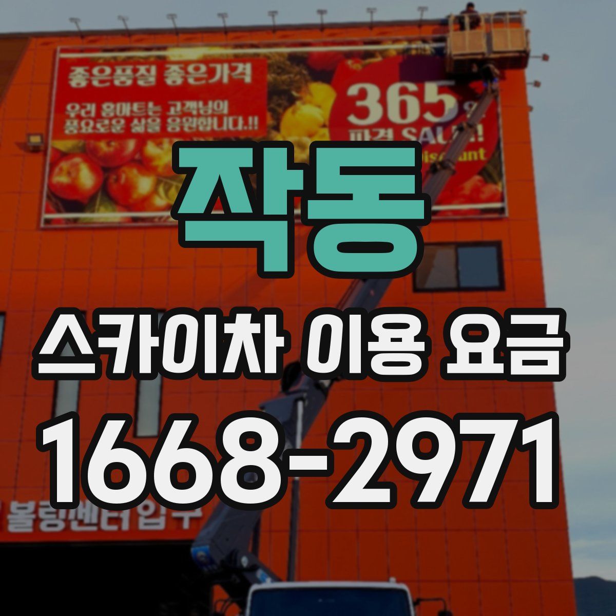 작동 스카이차 이용 요금