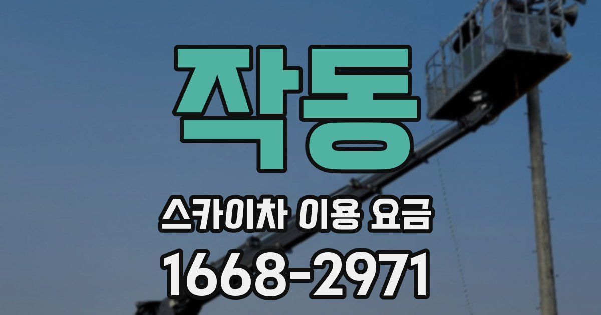 작동 스카이차 이용 요금