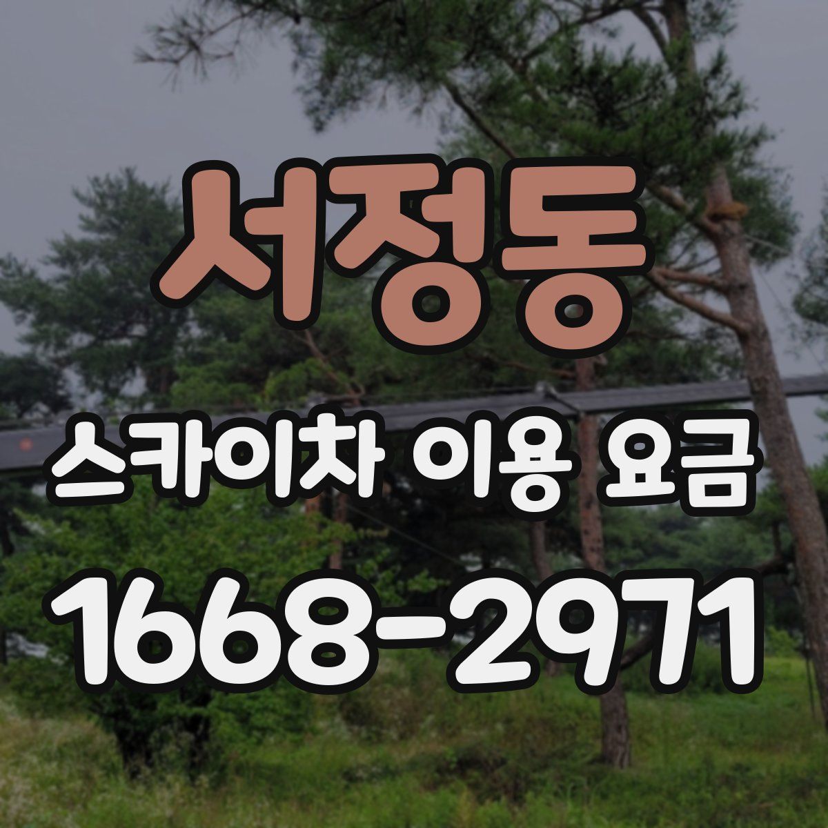 서정동 스카이차 이용 요금