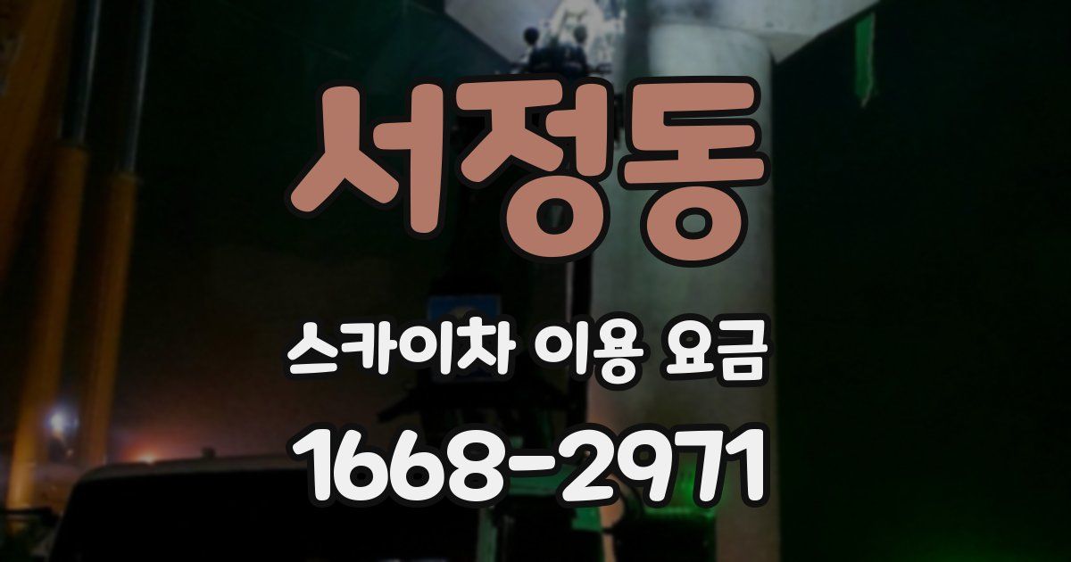 서정동 스카이차 이용 요금