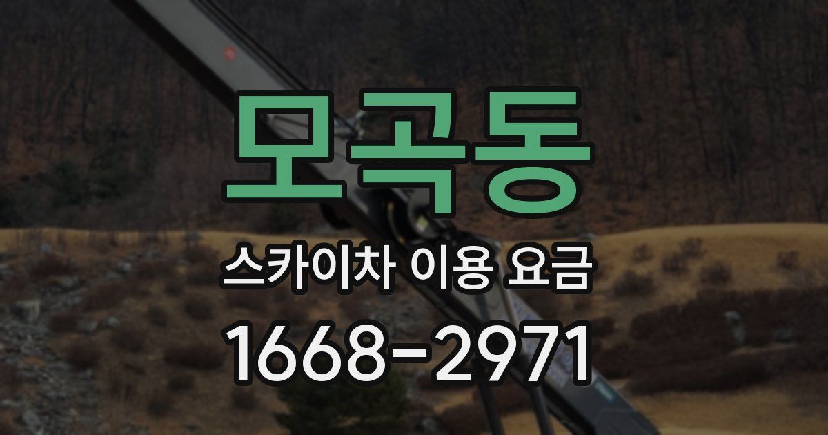 모곡동 스카이차 이용 요금