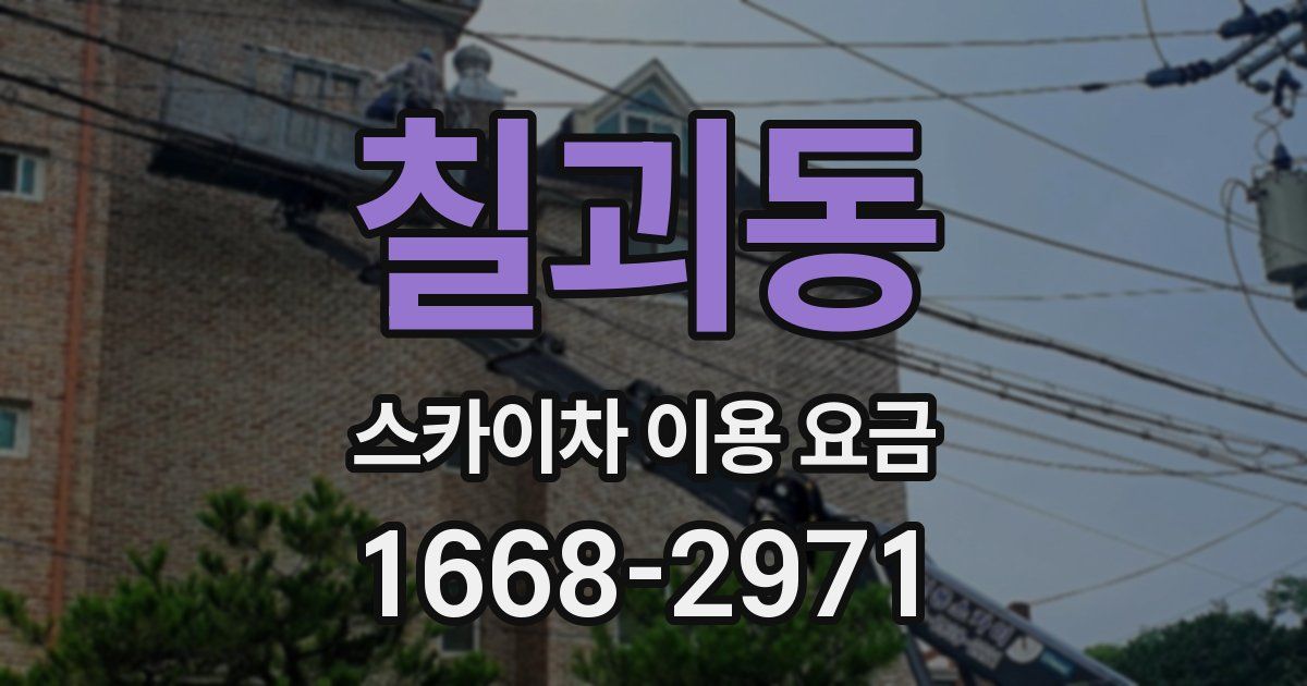 칠괴동 스카이차 이용 요금