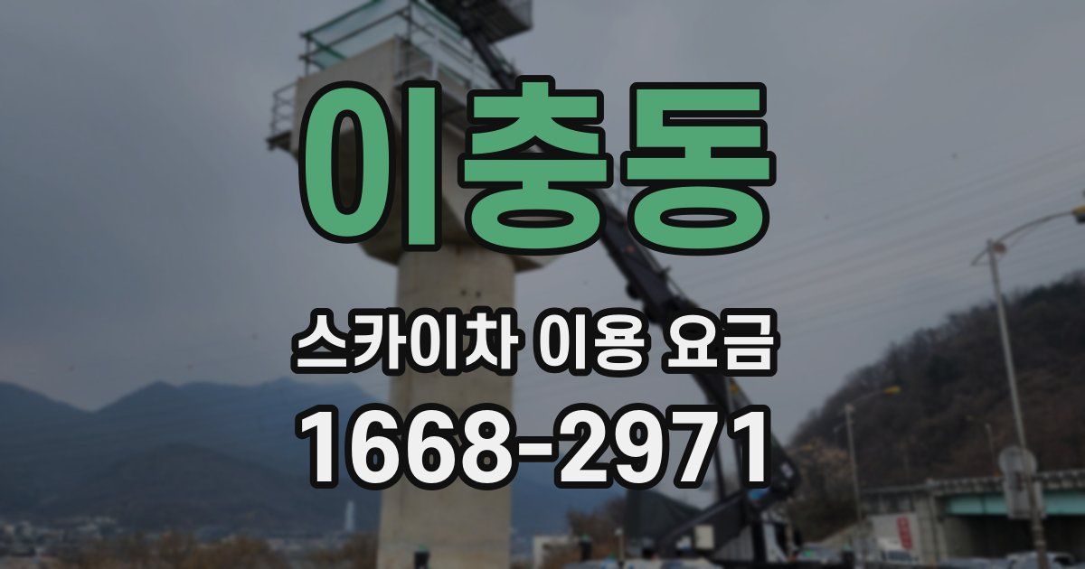 이충동 스카이차 이용 요금