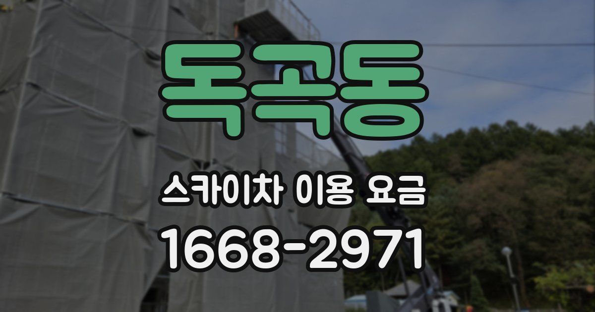 독곡동 스카이차 이용 요금