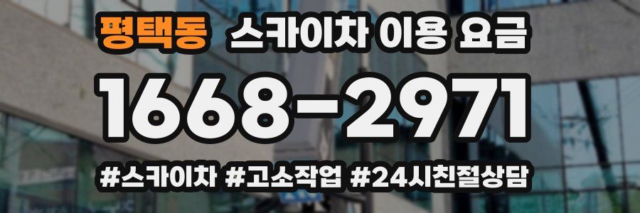 평택동 스카이차 이용 요금
