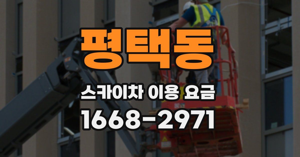 평택동 스카이차 이용 요금