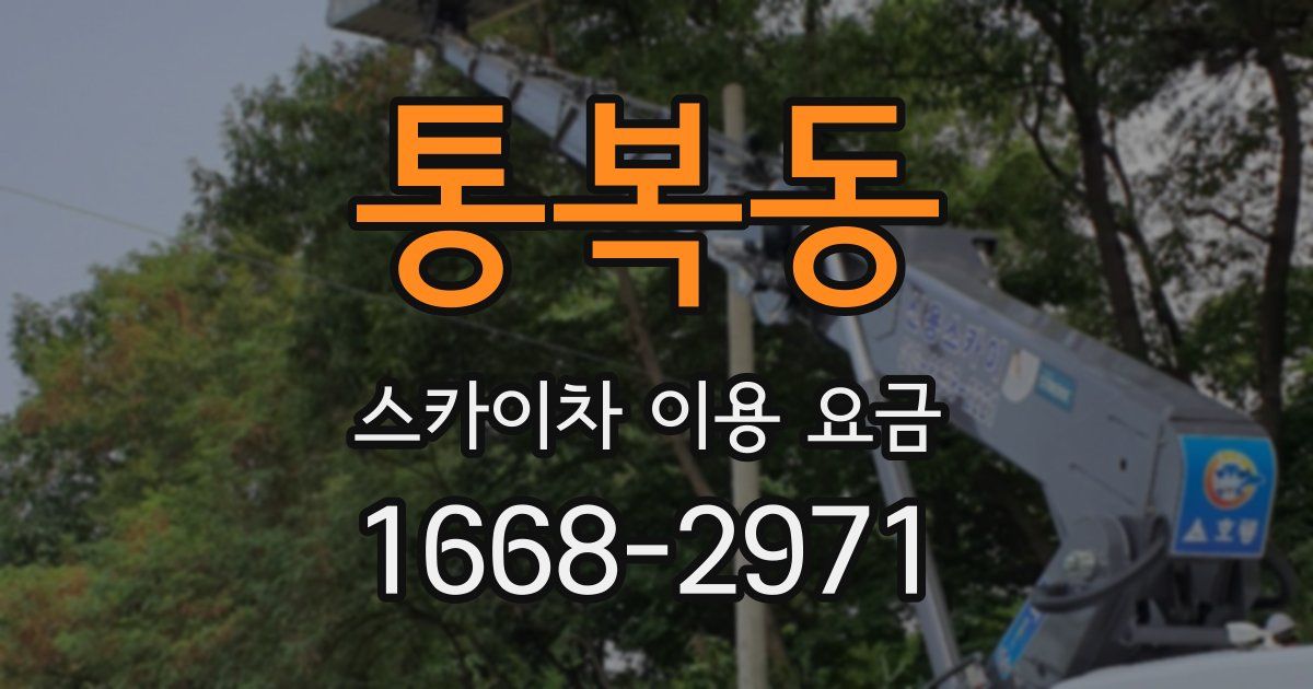 통복동 스카이차 이용 요금
