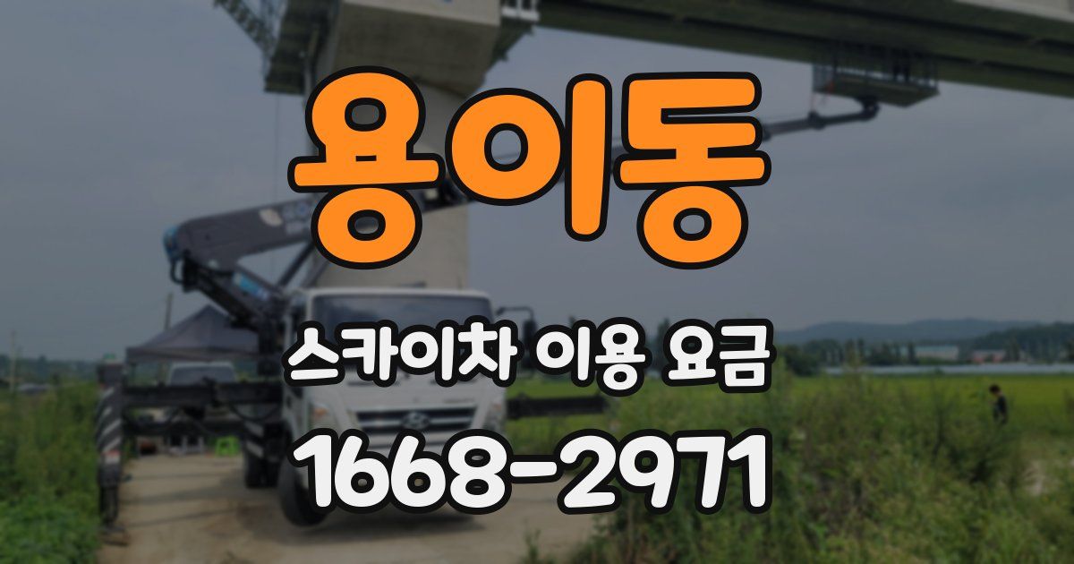 용이동 스카이차 이용 요금