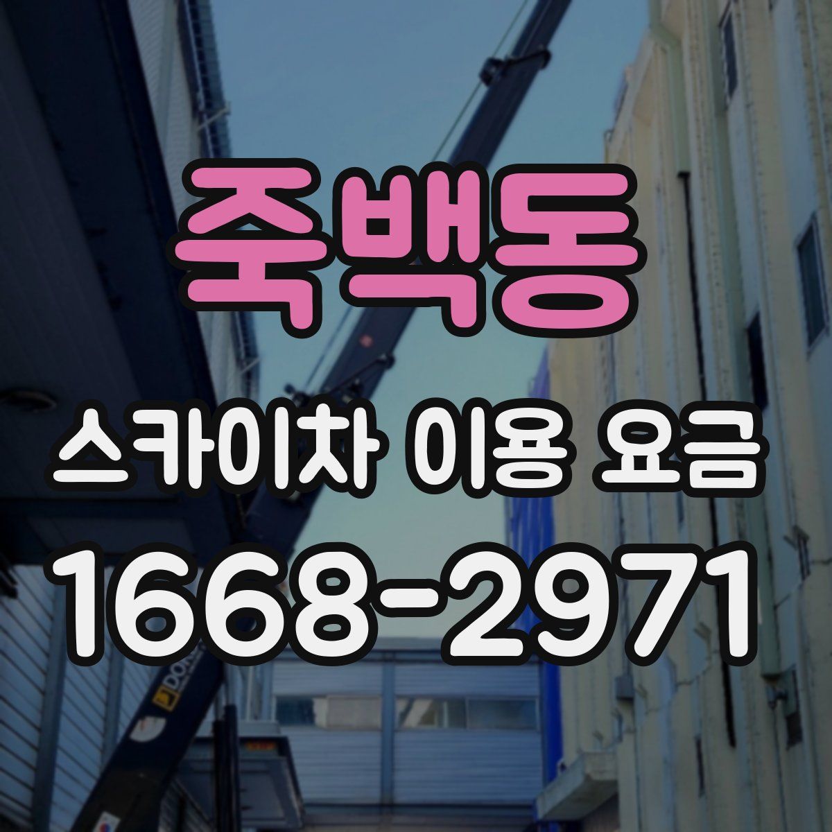 죽백동 스카이차 이용 요금