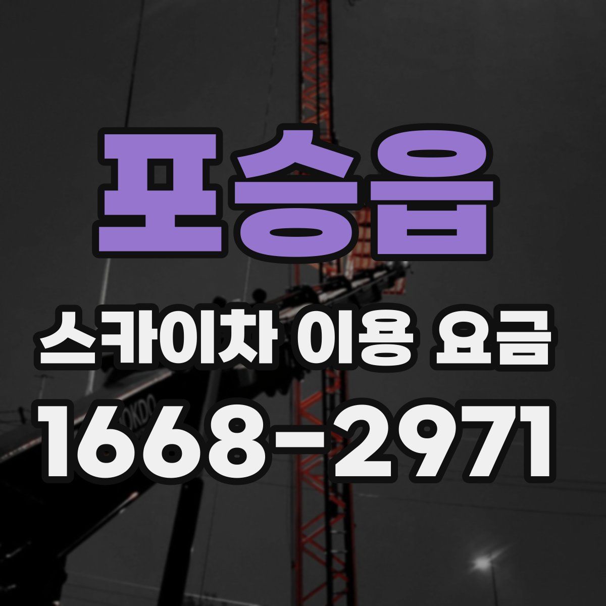 포승읍 스카이차 이용 요금