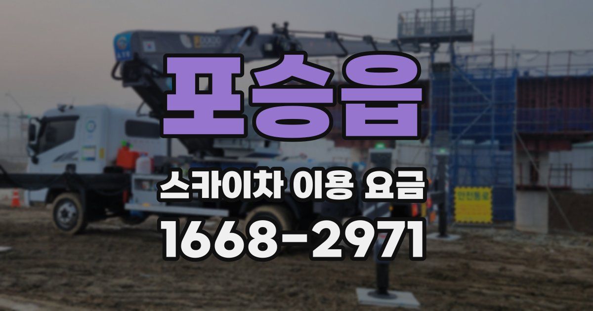 포승읍 스카이차 이용 요금