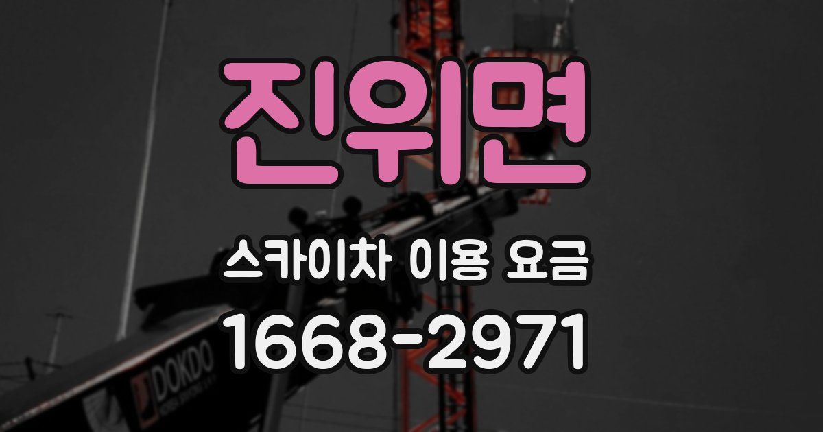 진위면 스카이차 이용 요금