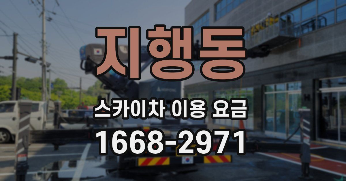 지행동 스카이차 이용 요금