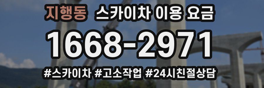 지행동 스카이차 이용 요금