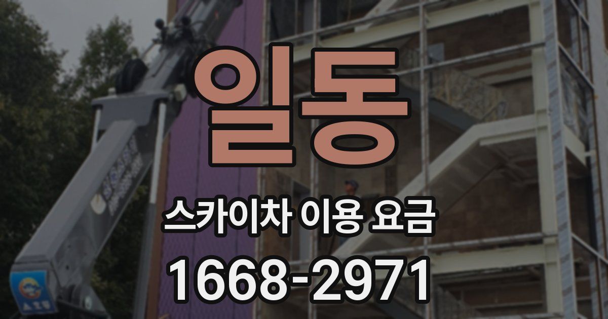 일동 스카이차 이용 요금