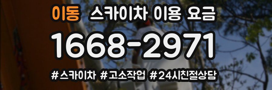 이동 스카이차 이용 요금