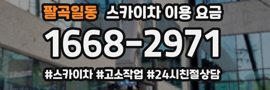 팔곡일동 스카이차 이용 요금