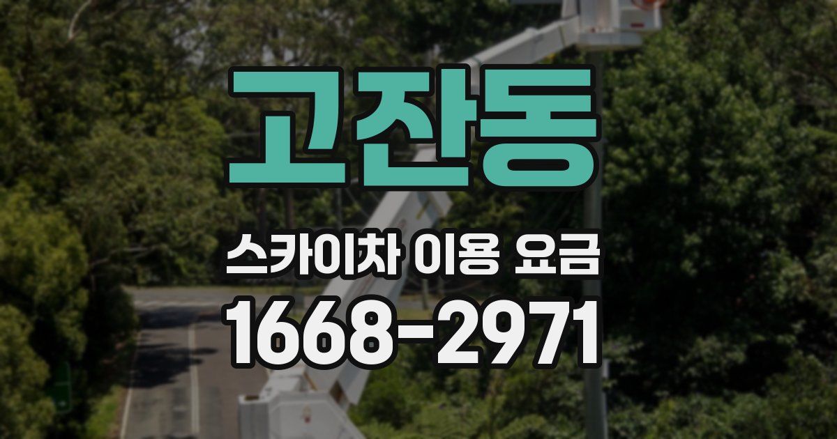 고잔동 스카이차 이용 요금