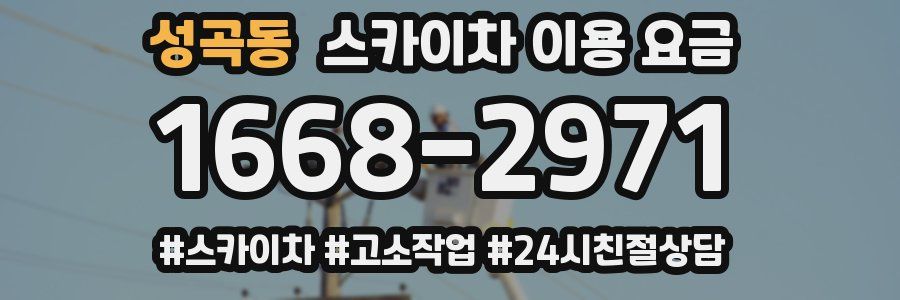 성곡동 스카이차 이용 요금