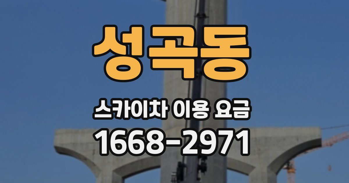 성곡동 스카이차 이용 요금
