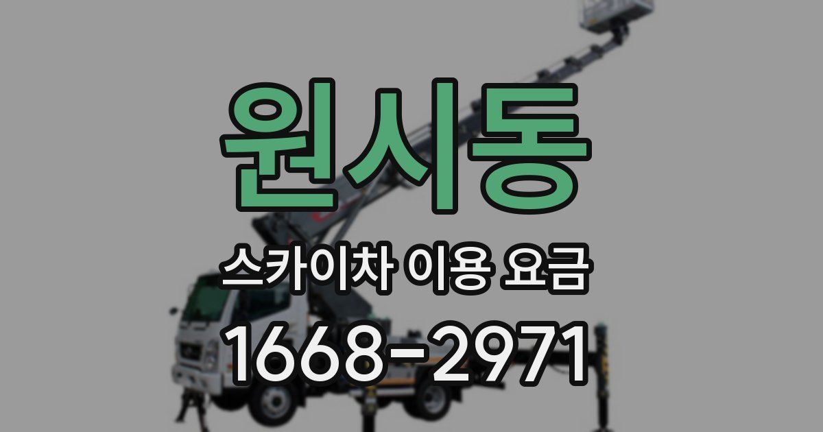 원시동 스카이차 이용 요금
