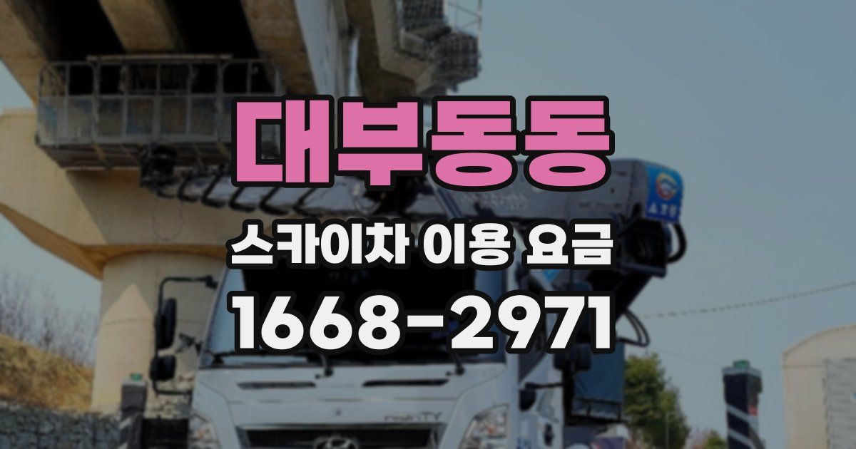 대부동동 스카이차 이용 요금