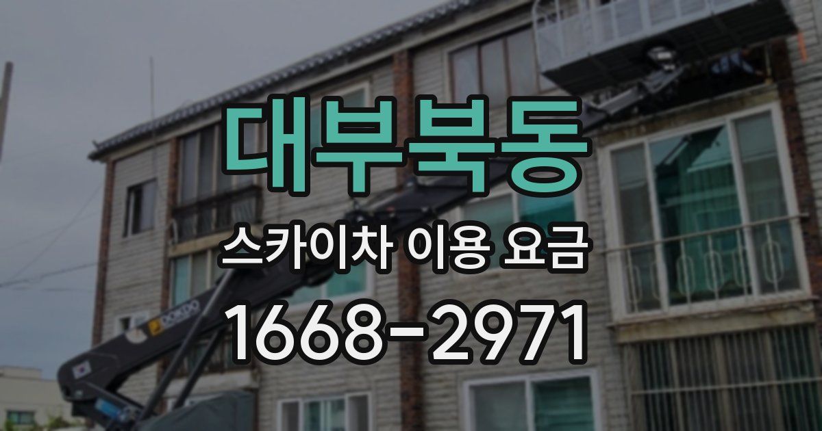 대부북동 스카이차 이용 요금