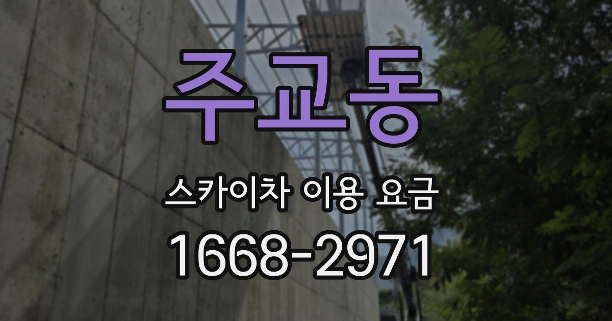 주교동 스카이차 이용 요금