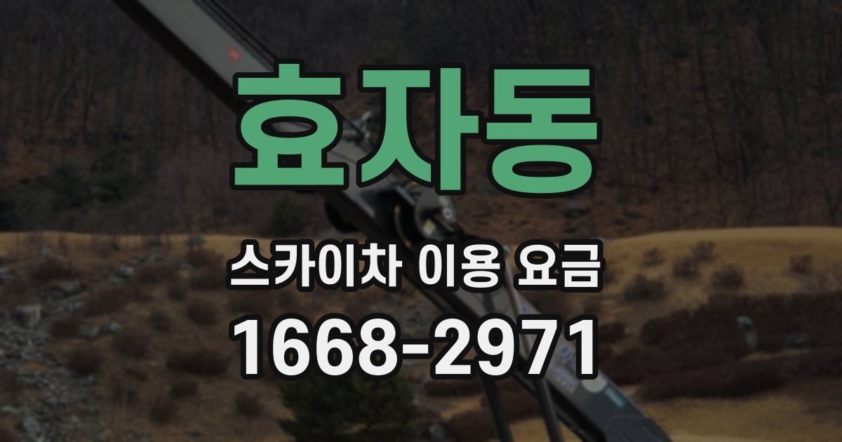 효자동 스카이차 이용 요금