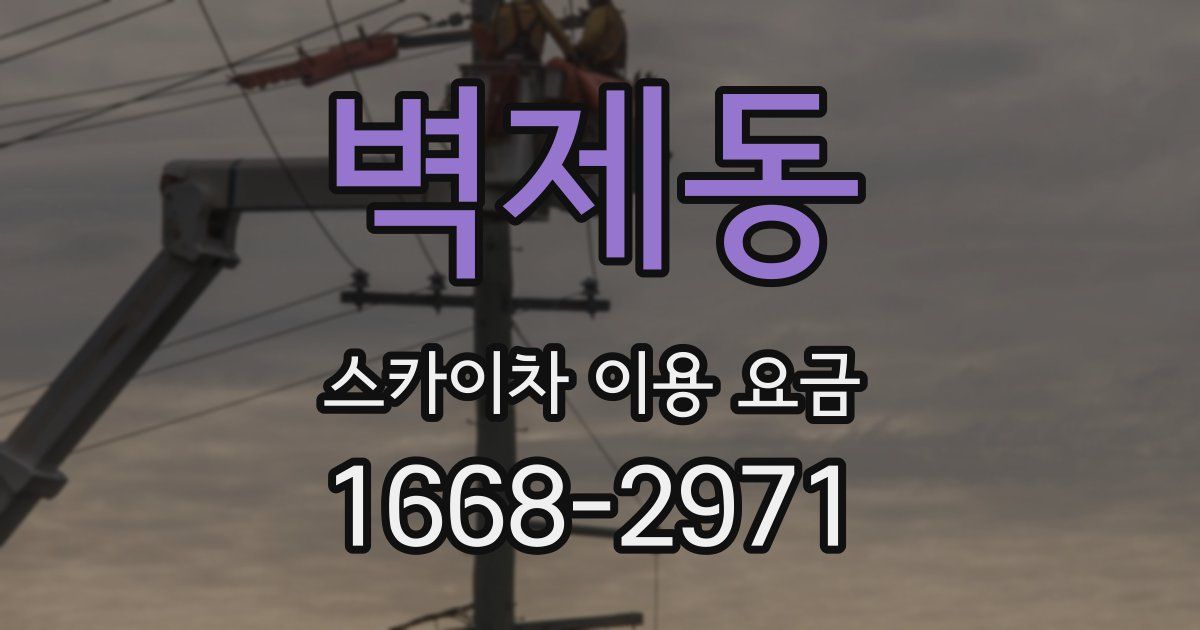 벽제동 스카이차 이용 요금