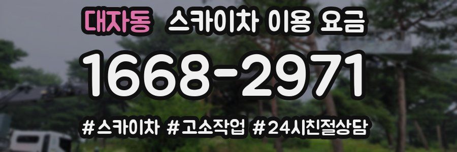 대자동 스카이차 이용 요금