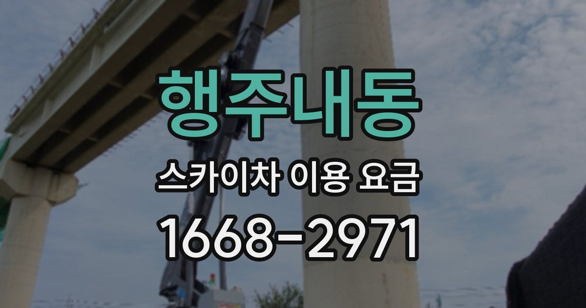 행주내동 스카이차 이용 요금
