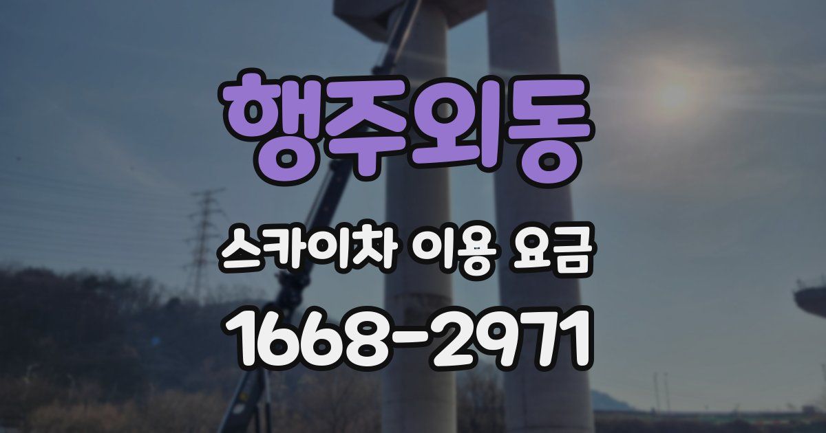 행주외동 스카이차 이용 요금