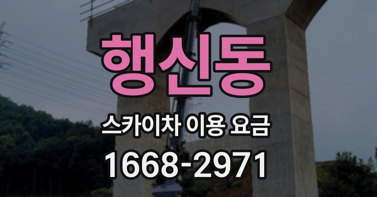 행신동 스카이차 이용 요금