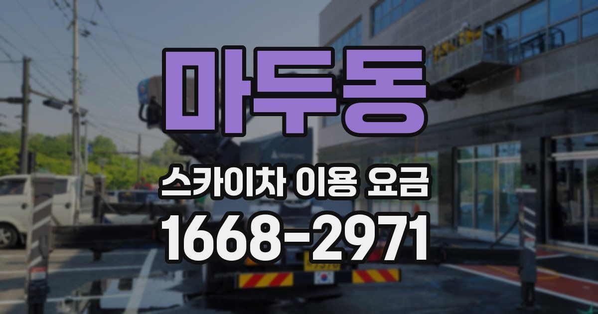 마두동 스카이차 이용 요금