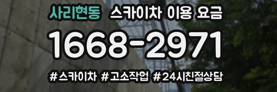 사리현동 스카이차 이용 요금