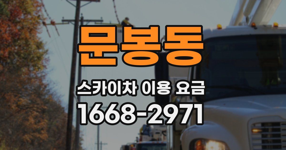문봉동 스카이차 이용 요금