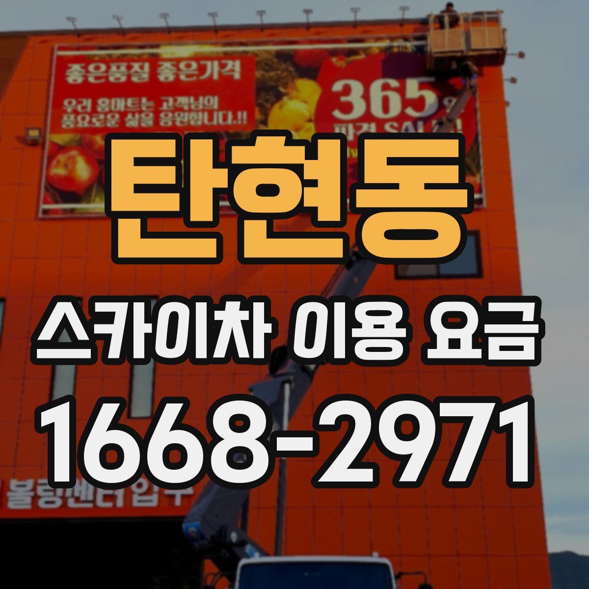 탄현동 스카이차 이용 요금