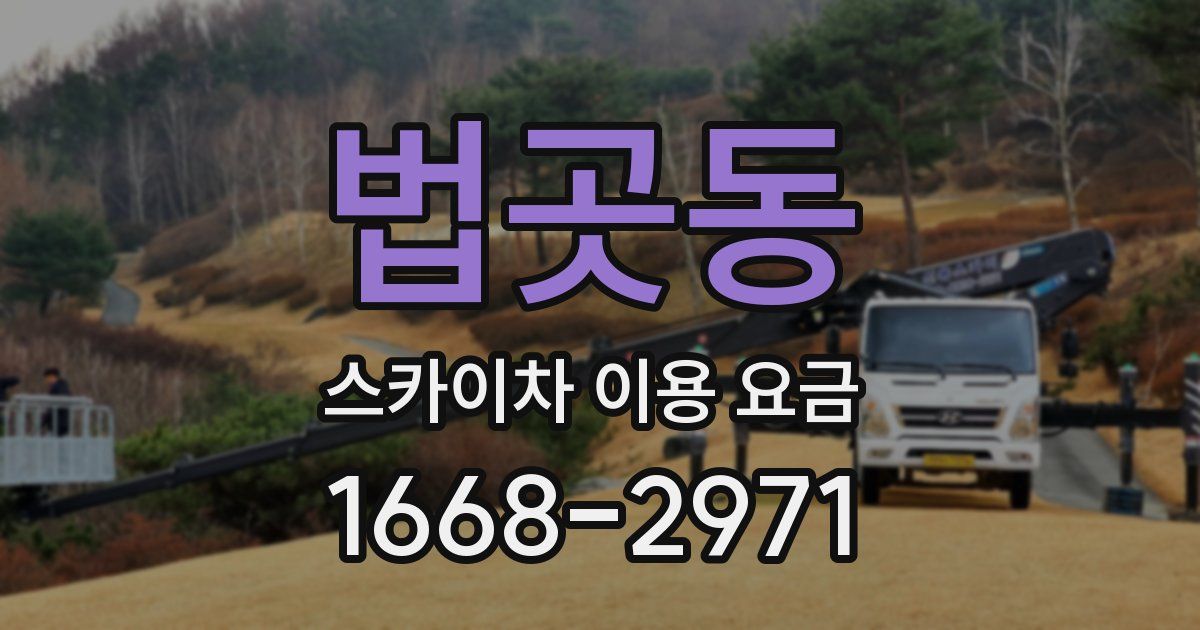 법곳동 스카이차 이용 요금